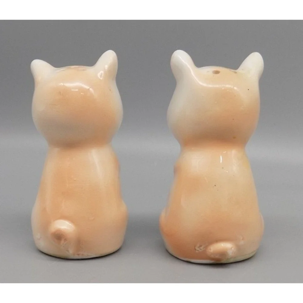 Vintage 50's Pig Salt & Pepper Shakers Japan Ceramic Praying Pig S&P MCM Retro